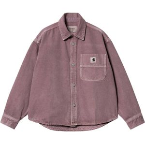 Carhartt - Merken - W' Georgia Shirt Jac Dusty Fuchsia Stone Dyed voor Dames - Maat XS - Roze