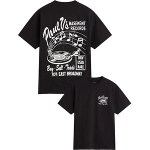 Vans - T-shirts - Paul Vs SS Tee Black voor Heren van Katoen - Maat L - Zwart