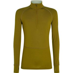 Icebreaker - Thermokleding - M Merino ZoneKnit 260 LS Half Zip Algae/Ashen/Cb voor Heren van Wol - Maat M - Kaki