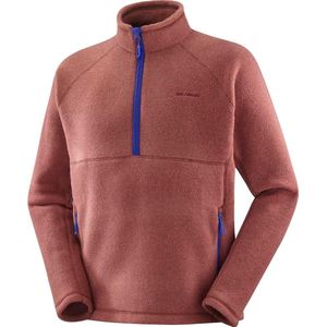 Salomon - Fleeces - Chroma Fleece HZ M Rum Raisin voor Heren van Gerecycled Polyester - Maat M - Bordeauxrood