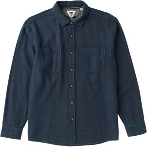 Vissla - Blouses - Shaper Eco LS Flannel Midnight voor Heren van Katoen - Maat S - Marine blauw