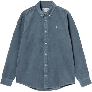 Carhartt WIP - Blouses - L/S Madison Cord Shirt Angelite / Angelite voor Heren - Maat XS - Blauw