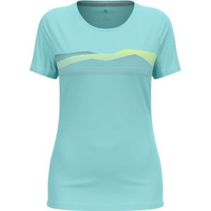 Odlo - Dames wandel- en bergkleding - F-Dry Ridgeline T-Shirt Crew Neck SS Aqua Haze voor Dames - Maat S - Groen