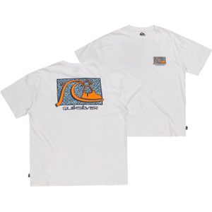 Quiksilver - T-shirts - Take Us Back Bubble SS White voor Heren van Katoen - Maat L - Wit