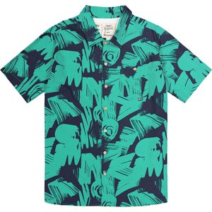 Picture Organic Clothing - Blouses - Mataikona SS Shirt Atlantic Coast Print voor Heren van Katoen - Maat L - Blauw