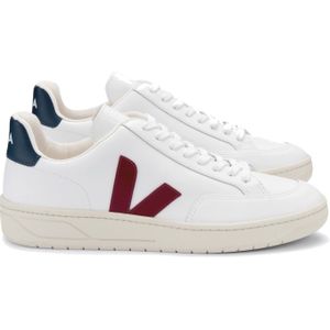 Veja Fair Trade - Sneakers - V-12 Leather Extra-White Marsala Nautico voor Heren - Maat 44 - Wit