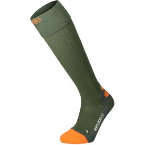 Lenz - Verwarmde sokken - Heat Sock 4.1 Toe Cap Green/Orange voor Unisex - Maat 39-41 - Bruin
