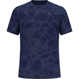 Odlo - Trail / Running kleding - Zeroweight Engineered Chill-Tec Tee Crew Neck S/S M Eclipse voor Heren van Gerecycled Polyester - Maat S - Marine blauw