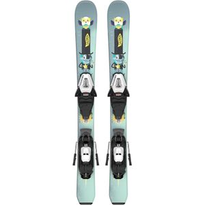 Salomon - Packs (ski's & bindingen) - T1 Jr Xs + C5 Gw Black/White 2024 voor Unisex - Kindermaat 80 cm