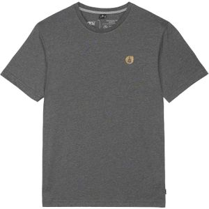 Picture Organic Clothing - T-shirts - Lil Cork Tee Dark Grey Melange voor Heren - Maat S - Grijs