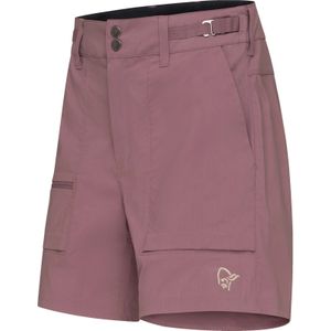 Norrona - Dames wandel- en bergkleding - Femund Light Cotton Shorts W'S Grape Shake voor Dames van Katoen - Maat M - Roze