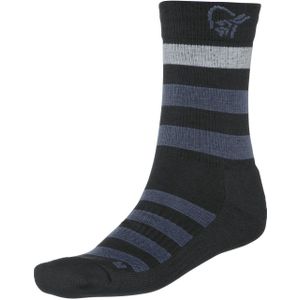 Norrona - Wandel- en bergsportkleding - Falketind Mid Weight Merino Socks Caviar voor Heren van Wol - Maat 43-45 - Zwart