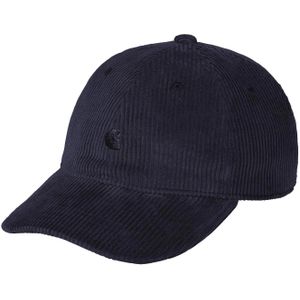 Carhartt WIP - Petten - Harlem Cap Dark Navy / Dark Navy voor Heren van Katoen - Marine blauw