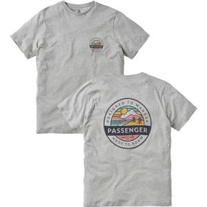 Passenger - T-shirts - Odyssey Recycled Cotton T-Shirt Grey Marl voor Heren van Katoen - Maat M - Grijs