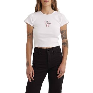 Roark - Dames t-shirts - Bear Icon Tee Basquiat White voor Dames van Katoen - Maat M - Wit