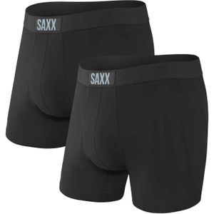 Saxx Underwear - Wandel- en bergsportkleding - Vibe Super Soft Bb 2Pk Black/Black voor Heren - Maat S - Zwart