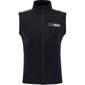 Swix - Langlaufkleding - Focus Warm Vest M Black voor Heren - Maat S - Zwart