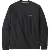 Patagonia - Sweatshirts en fleeces - Fitz Roy Icon Uprisal Crew Sweatshirt Ink Black voor Heren van Katoen - Maat XS - Zwart