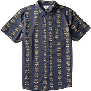 Vissla - Atomic Palms Eco SS Shirt Midnight - Blouse - Marine blauw - Heren van Katoen