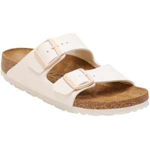 Birkenstock - Dames sandalen en slippers - Arizona W Birko-Flor Eggshell voor Dames - Maat 38 - Beige