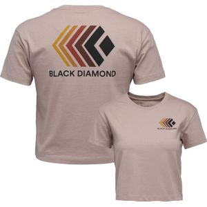 Black Diamond - Dames klimkleding - W Faded Crop SS Tee Pale Mauve voor Dames van Katoen - Maat M - Paars