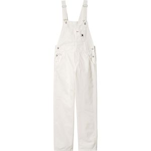 Carhartt - Jumpsuits - W' Bib Overall Straight Off-White voor Dames van Katoen - Maat M - Wit