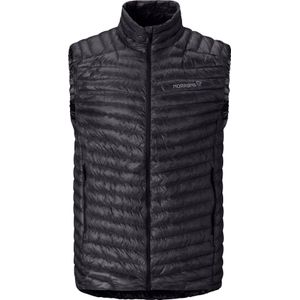 Norrona - Merken - Trollveggen Down800 Super Light Vest M Caviar Black voor Heren - Maat L - Zwart