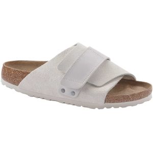 Birkenstock - Sandalen en slippers - Kyoto Nubuck / Suede Leather Antique White voor Heren - Maat 44 - Wit