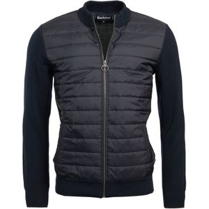 Barbour - Jassen - Essential Carn Baffle Zip Through Knitt Navy voor Heren - Maat L - Marine blauw