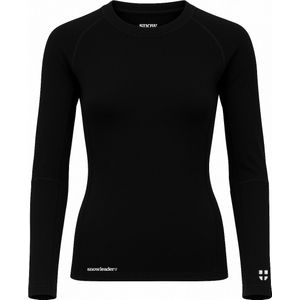 Snowleader - Dames thermokleding - Women's Merino Top Black voor Dames van Wol - Maat XS - Zwart