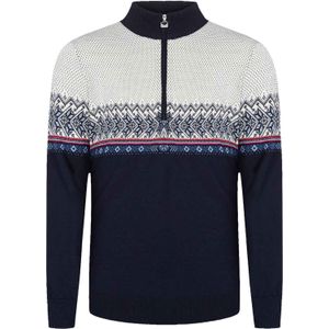 Dale of Norway - Truien - Hovden Masc Sweater Bleu Marine/Blanc voor Heren van Wol - Maat M - Marine blauw
