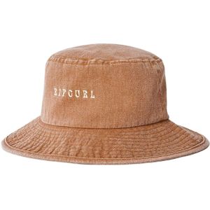 Rip Curl - Dames petten - Washed Upf Mid Brim Hat Washed Brown voor Dames - Maat M - Bruin
