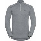 Odlo - Thermokleding - BL Top Turtle Neck L/S Half Zip Active Warm Odlo Steel Grey Melange voor Heren - Maat S - Grijs