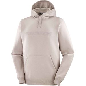 Salomon - Big Logo Hoodie Etherea - Sweatshirt - Beige - Heren - Katoen