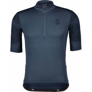 Scott - Mountainbike kleding - Shirt M's Gravel 10 SS Me Bl/Da Bl voor Heren van Siliconen - Maat L - Blauw