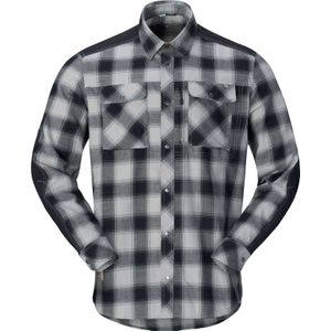 Norrona - Wandel- en bergsportkleding - Femund Flannel Shirt Drizzle voor Heren van Katoen - Maat M - Grijs