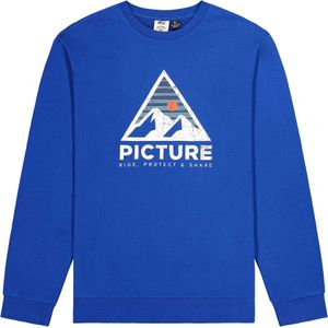 Picture Organic Clothing - Sweatshirts en fleeces - Authentic Crew Blue Web voor Heren van Katoen - Maat S - Blauw