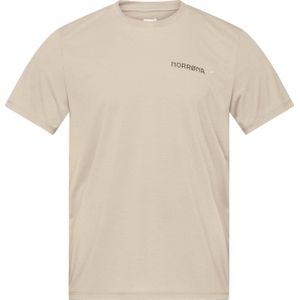 Norrona - Wandel- en bergsportkleding - Femund Tech T-Shirt M'S Oatmeal voor Heren van Gerecycled Polyester - Maat M - Beige
