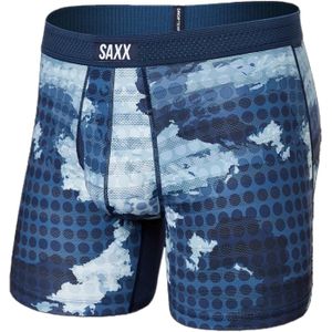 Saxx Underwear - Wandel- en bergsportkleding - Droptemp Cool Mesh Bb Fly Cloud Drop Camo Navy voor Heren - Maat XL - Blauw