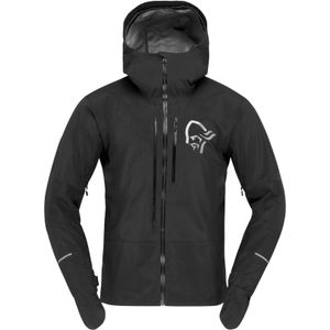 Norrona - Mountainbike kleding - FjÃ¸rÃ�¥ Gore-Tex Pro Jacket M'S Caviar voor Heren - Maat L - Zwart