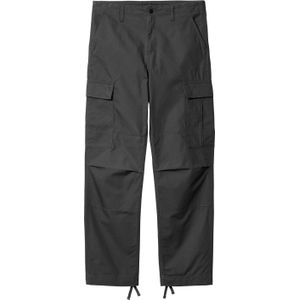 Carhartt - Broeken - Regular Cargo Pant Graphite Rinsed voor Heren van Katoen - Maat 32 - Grijs