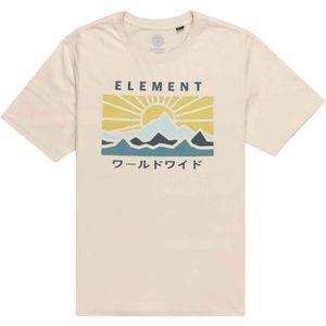 Element - T-shirts - Kyoto SS Oat Milk voor Heren van Katoen - Maat L - Beige