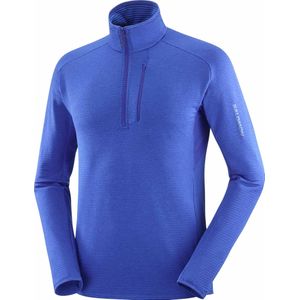 Salomon - Fleeces - Sntial Lightwarm HZ M Surf The Web voor Heren - Maat M - Blauw