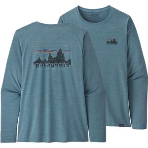 Patagonia - Dames wandel- en bergkleding - W's L/S Cap Cool Daily Graphic Shirt 73 Skyline Lght Plume Gr X-Dye voor Dames - Maat S - Grijs