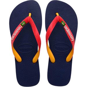 Havaianas - Sandalen en slippers - Brasil Mix Navy Blue/Ruby Red voor Heren - Maat 41-42 - Marine blauw