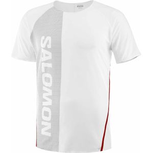 Salomon - Trail / Running kleding - S/Lab Speed Tee M White/Deep Black voor Heren - Maat L - Wit