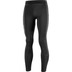 Salomon - Trail / Running kleding - Cross Run Tight M Deep Black voor Heren van Technische stof - Maat M - Zwart