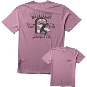 Vissla - T-shirts - Bandits SS Pkt Tee Dusty Rose voor Heren van Katoen - Maat M - Roze