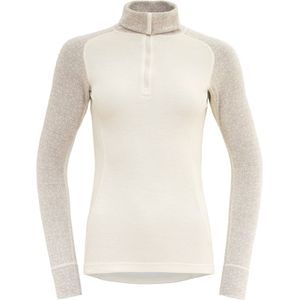 Devold of Norway - Dames thermokleding - Duo Active Merino 205 Z.Neck W Raw White voor Dames van Wol - Maat L - Beige