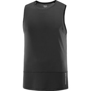 Salomon - Trail / Running kleding - T Shirt Cross Run Tank M Deep Black voor Heren - Maat M - Zwart